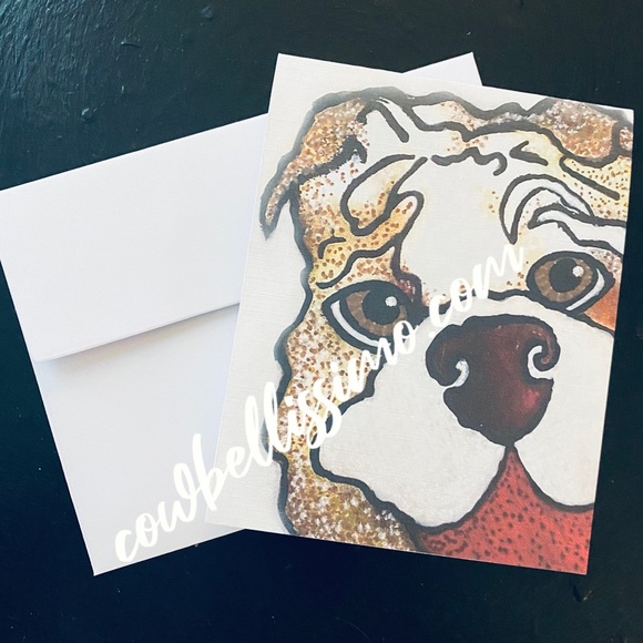 8 bulldog notecards (Will remove cowbellissimo.com before printing your order.) - Picture 3 of 5